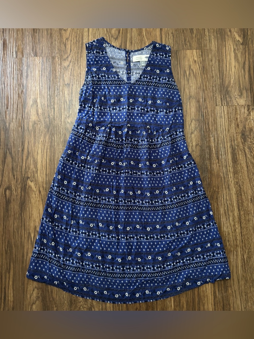 Old Navy Maternity Blue Bandana Print Sleeveless Midi Dress Size M